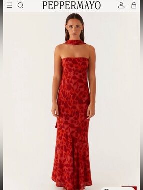 Peppermayo Under the Pagoda Maxi Dress with Scarf